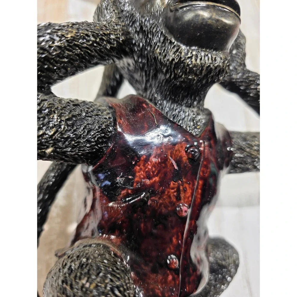 Monkey Candle Holder See No Evil‎ Figurine Statue Rustic Home Decor MCM